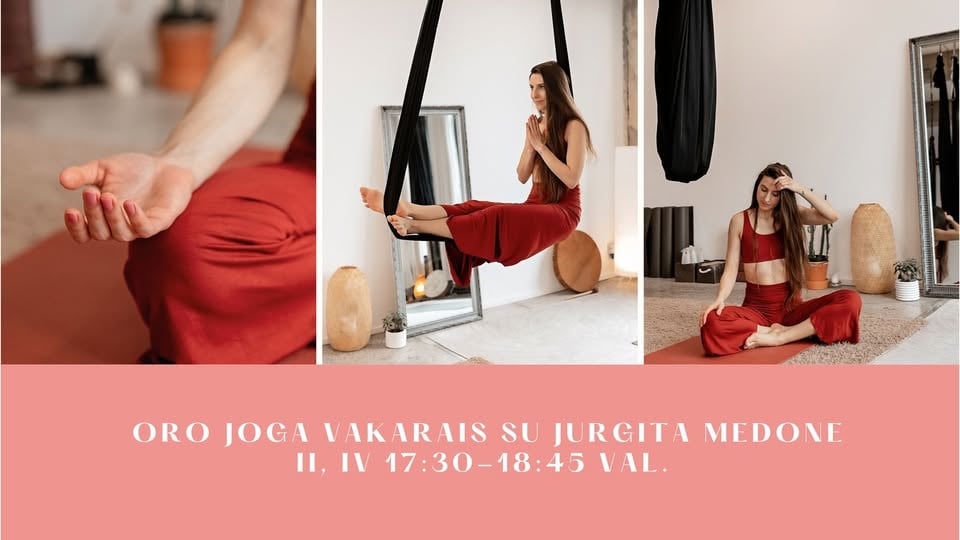 Aerial yoga for women with Jurgita Medone