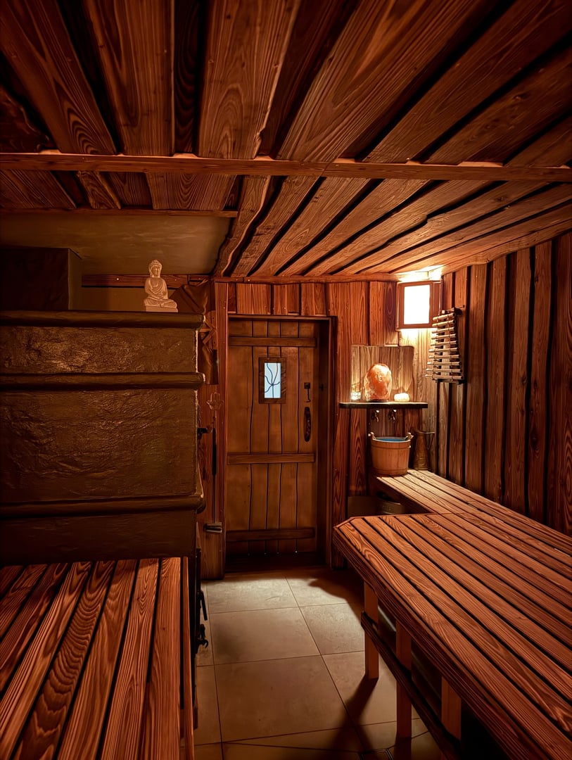 Ritual sauna with gongs