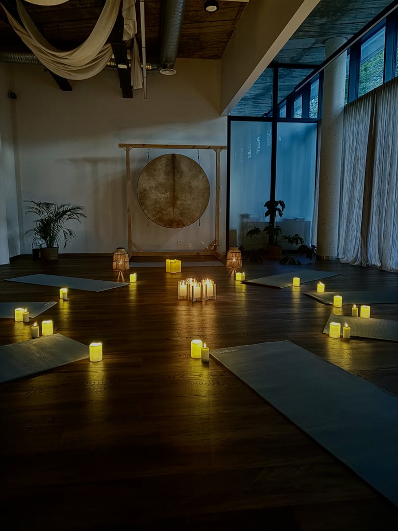 Yoga by candlelight