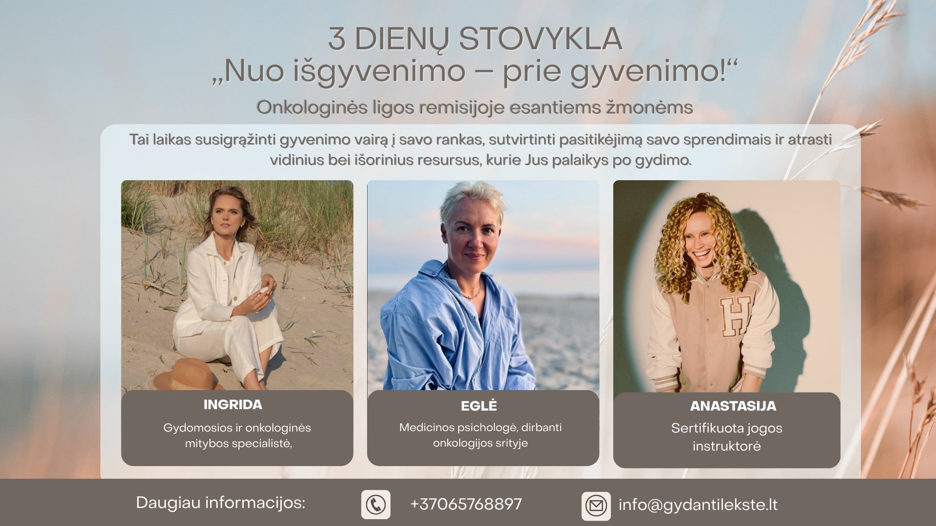 a 3-day camp for people in remission from oncological disease '"From survival to life!