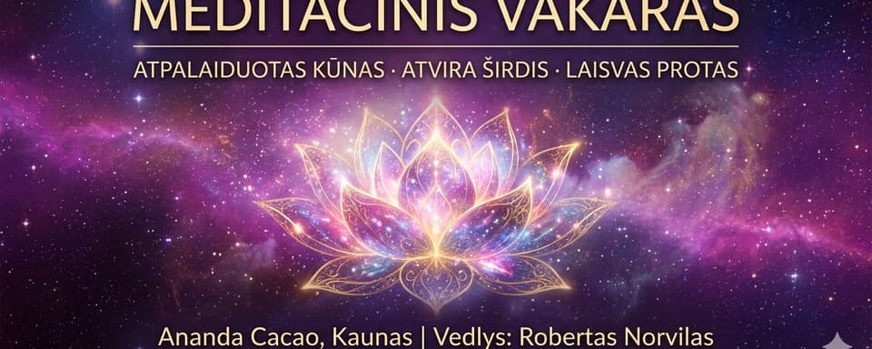 MEDITATION EVENING / relaxed body / open heart / free mind (KAUNAS)