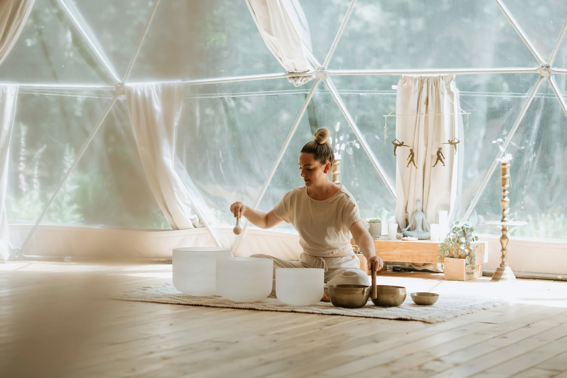Sunday Sounds to Heal: Evening Somatic Sound Baths for Restful Sleep | Nectar Yoga Bowen Island