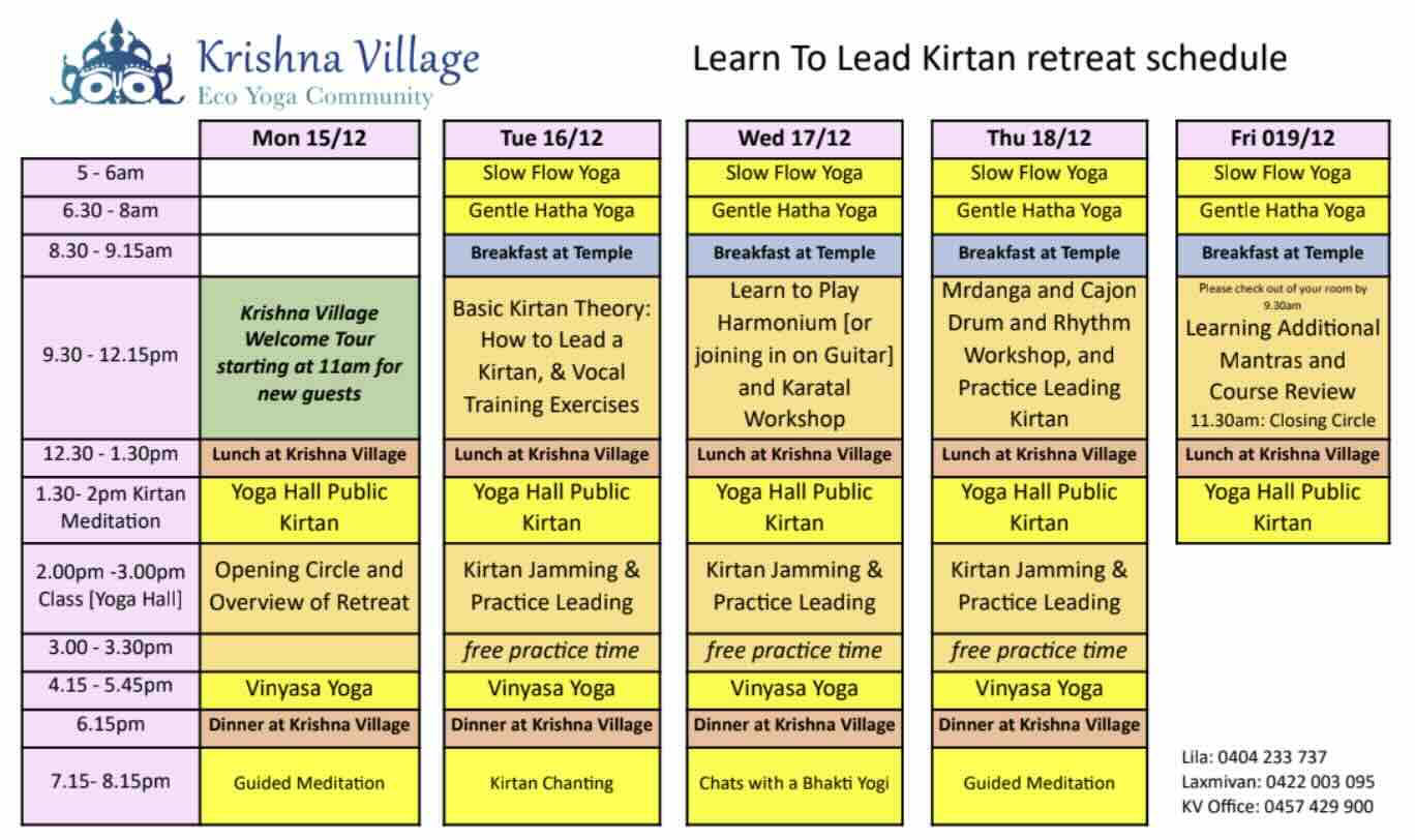 'Learn to lead Kirtan' Immersion