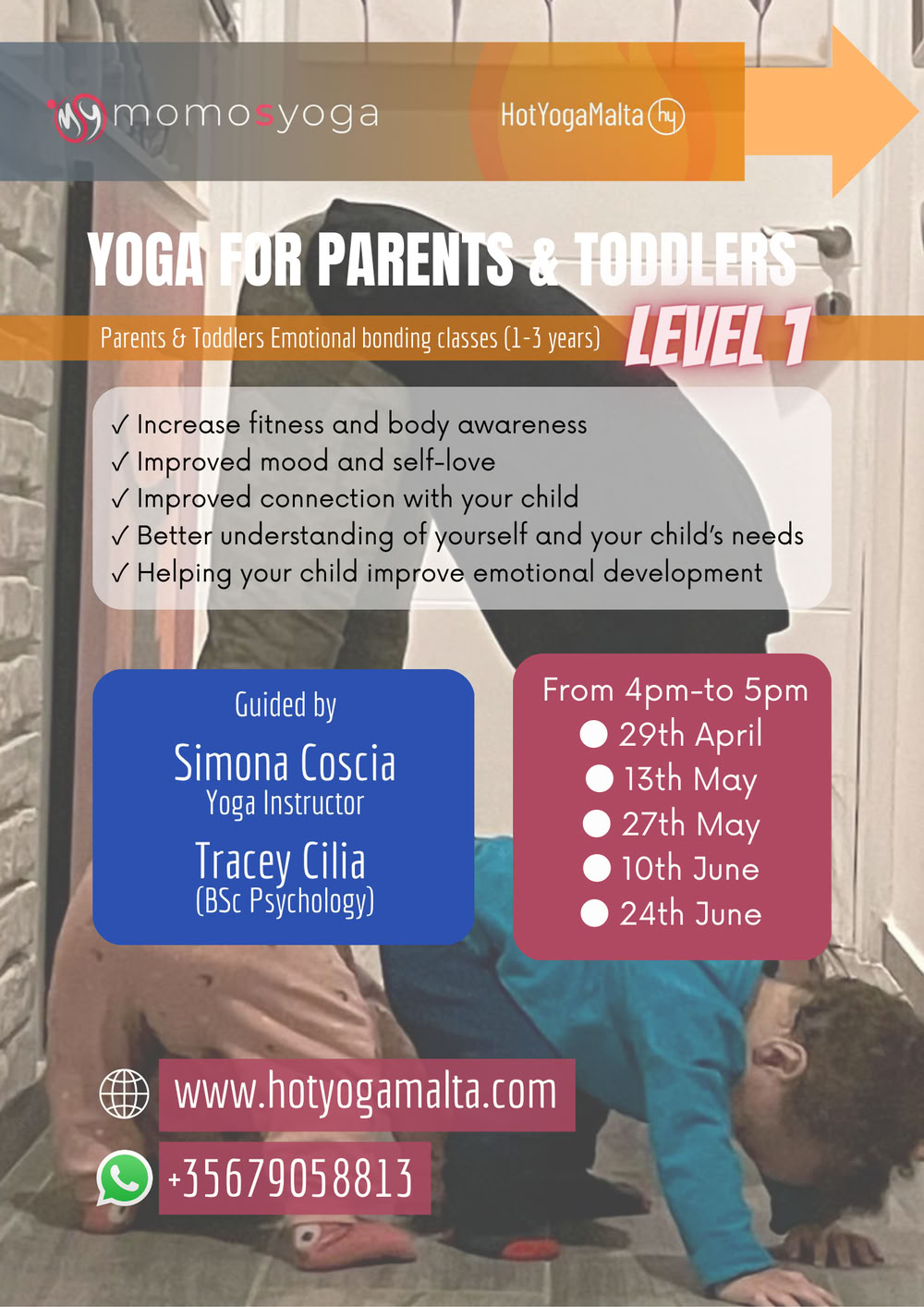 Yoga for Parents & Toddlers (1-3yrs) Level 1