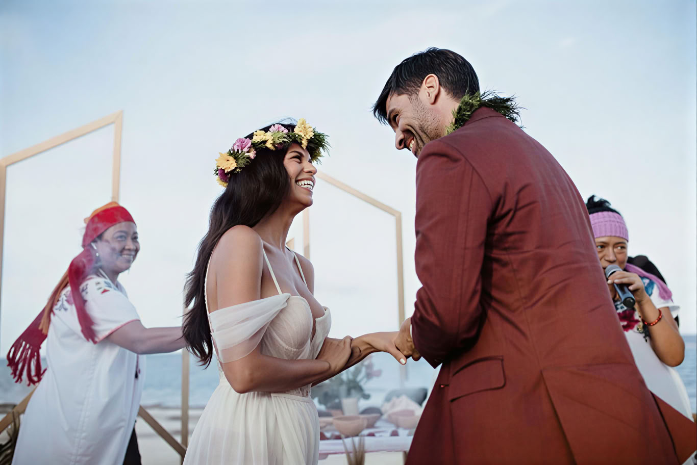 Traditional mayan marriage union ceremony