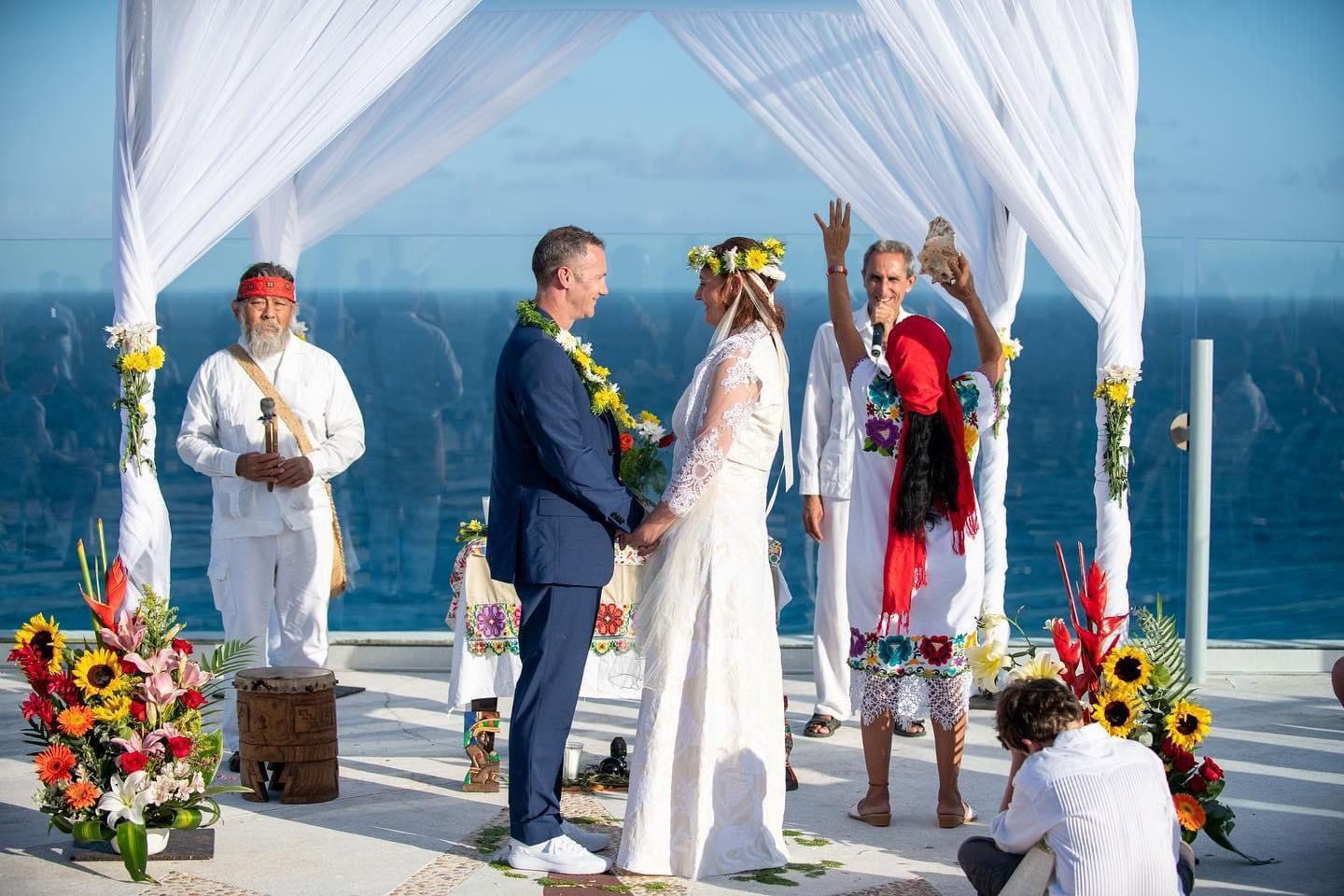 Traditional mayan marriage union ceremony