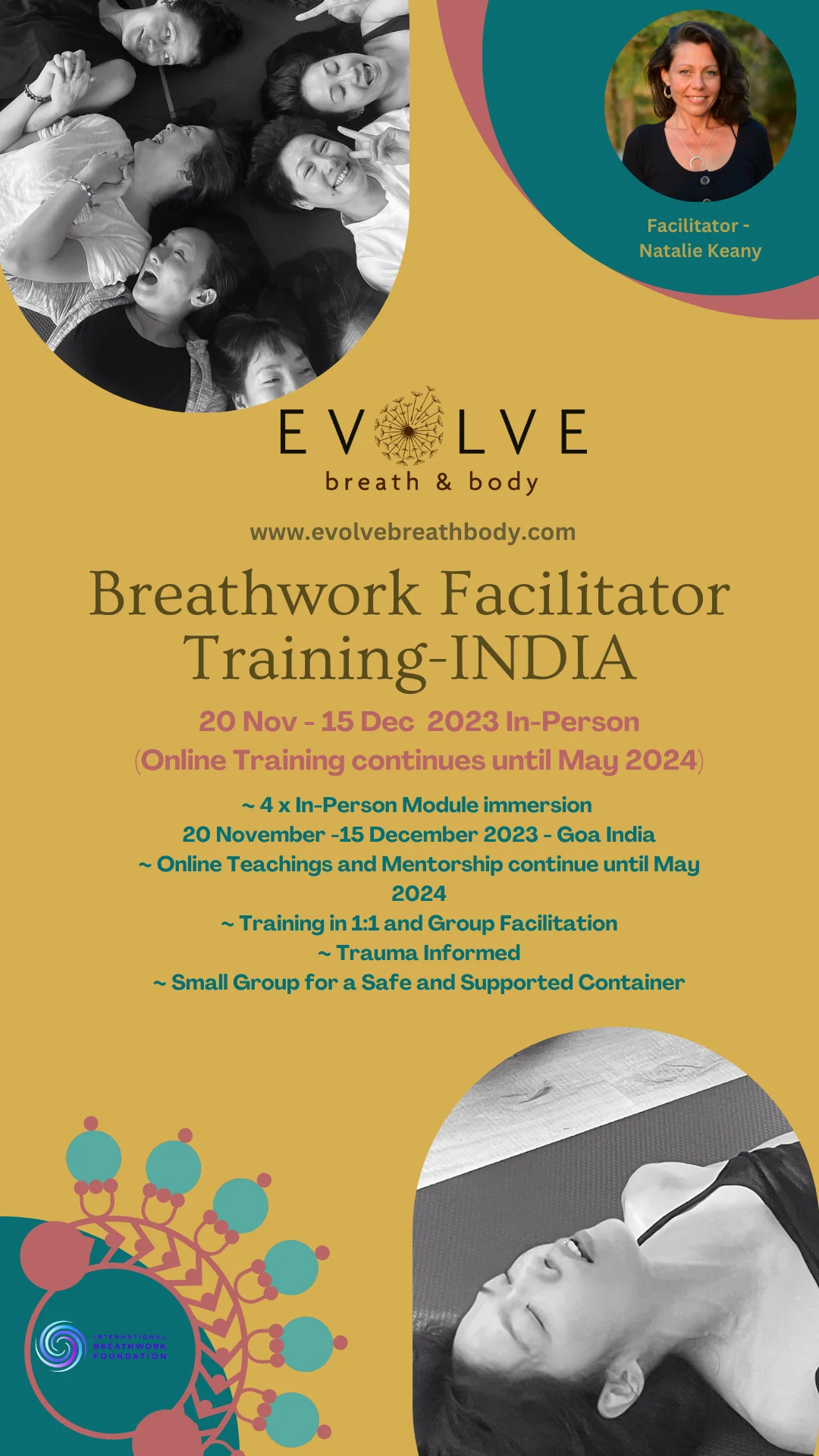 Therapeutic Breathwork Facilitator Training - INDIA — Evolve Breath Body ™ – Module 1