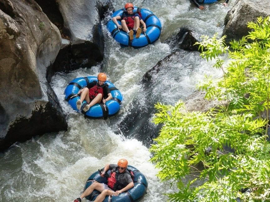 Tubing on the river