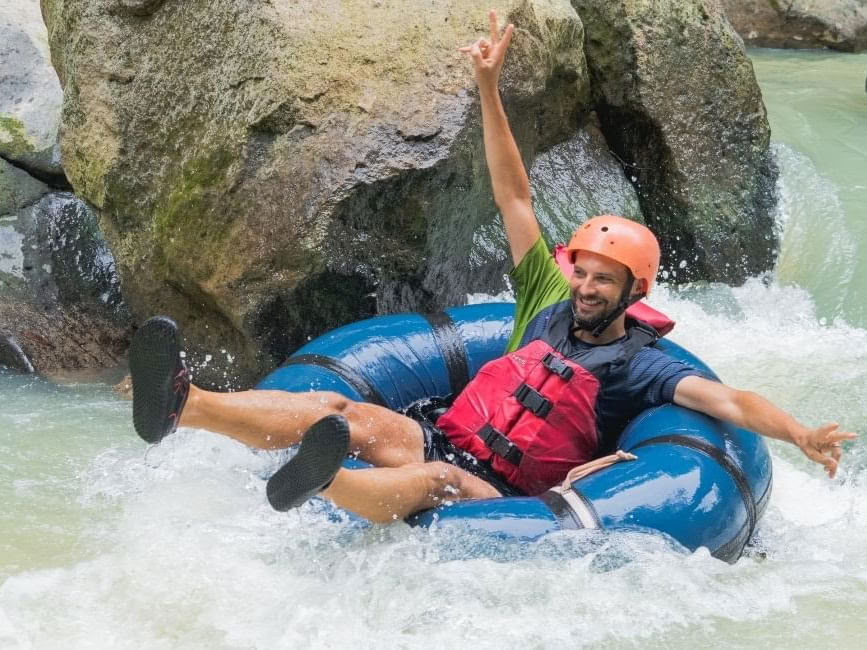 Tubing on the river
