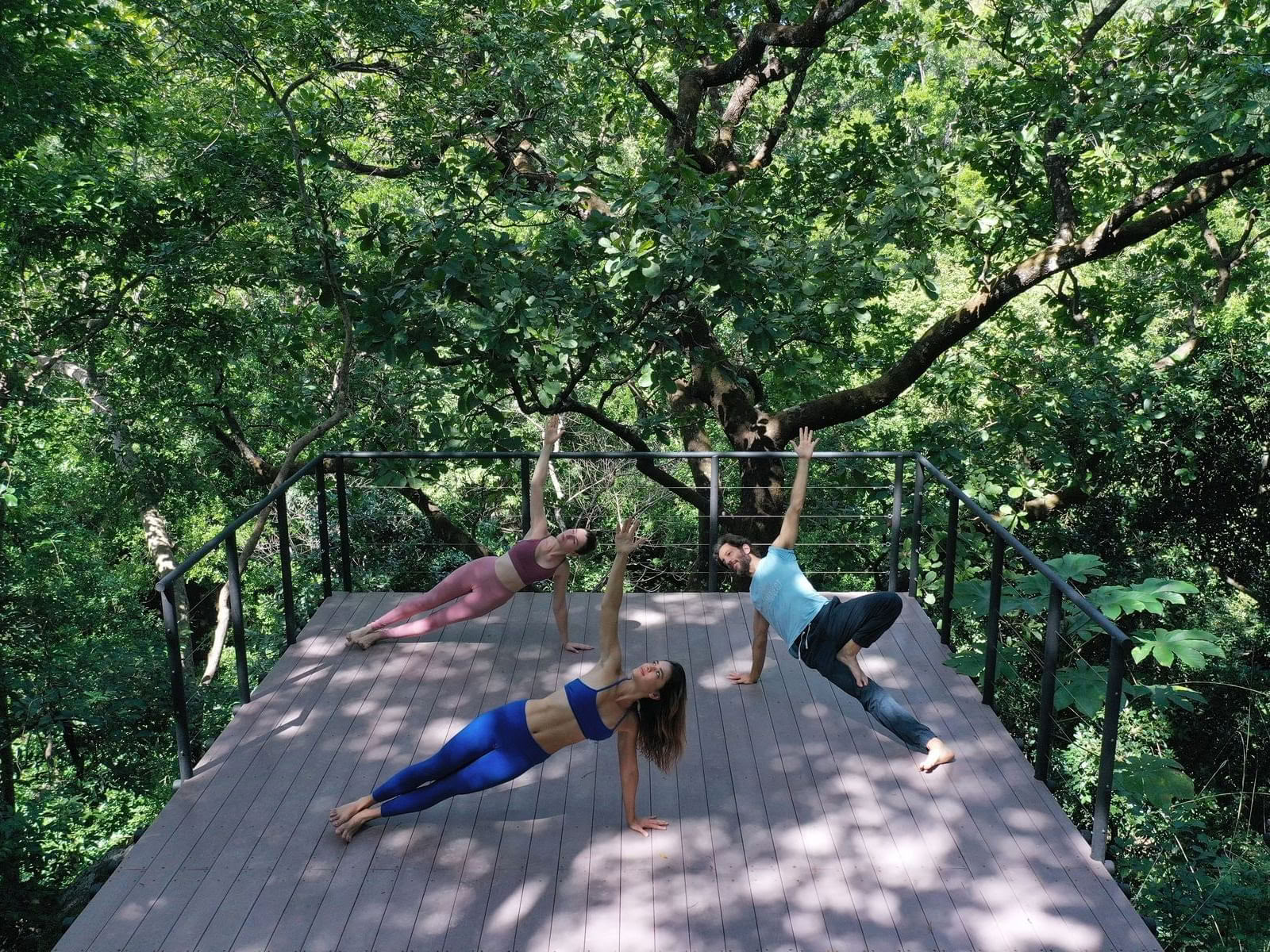Yoga on the edge of the cliff