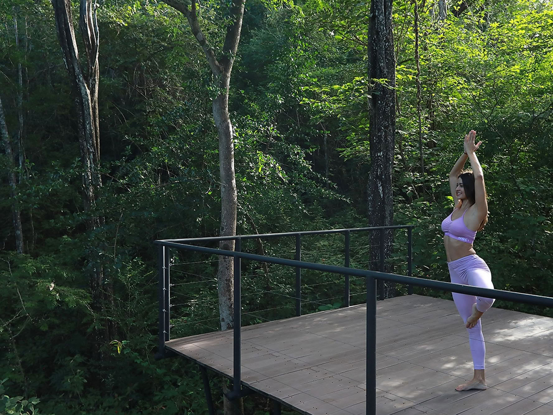Yoga on the edge of the cliff
