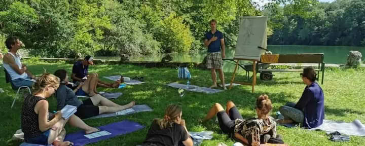 Yoga and walking meditation