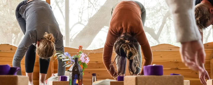 Yoga challenge outdoors retreat for men