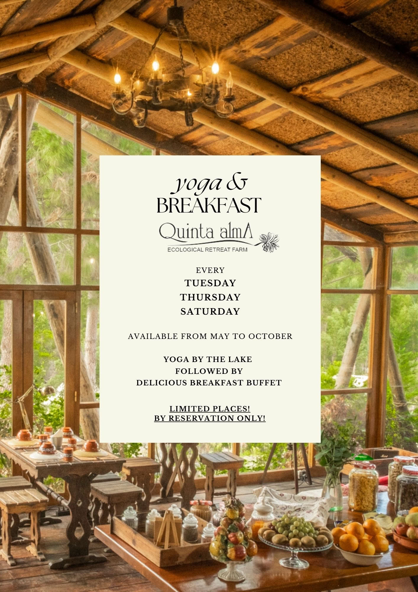 Yoga by the Lake and Breakfast Buffet Experience in Quinta Alma