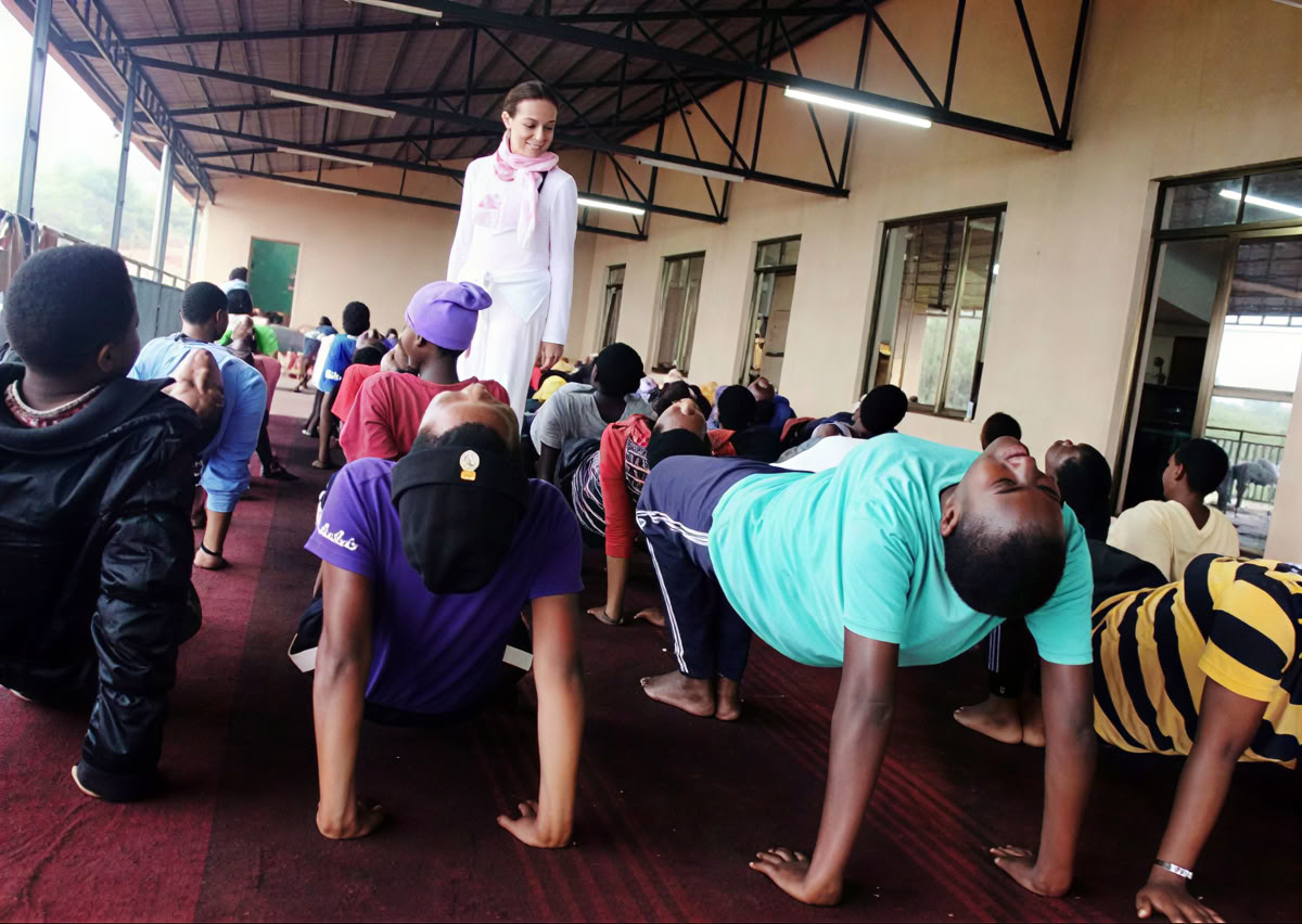 Jivamukti and Meditation with Andrea kwiatkowski for Yogathon for Global Peace