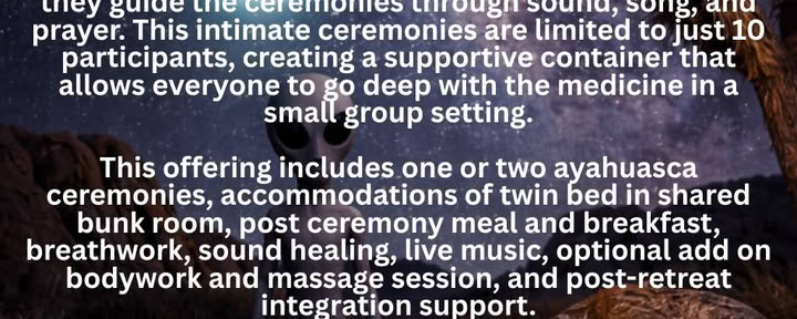 10 Participants Only - Joshua Tree, California - August 7th & 8th, 2026 - Single Night Ceremony or Two Nights of Ceremony