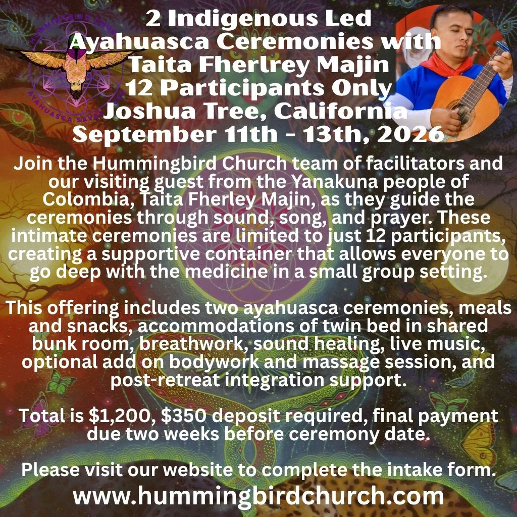 INDIGENOUS LED - Taita Fherely Majin - 12 Participants Only - Joshua Tree, California - September 11th - 13th, 2026