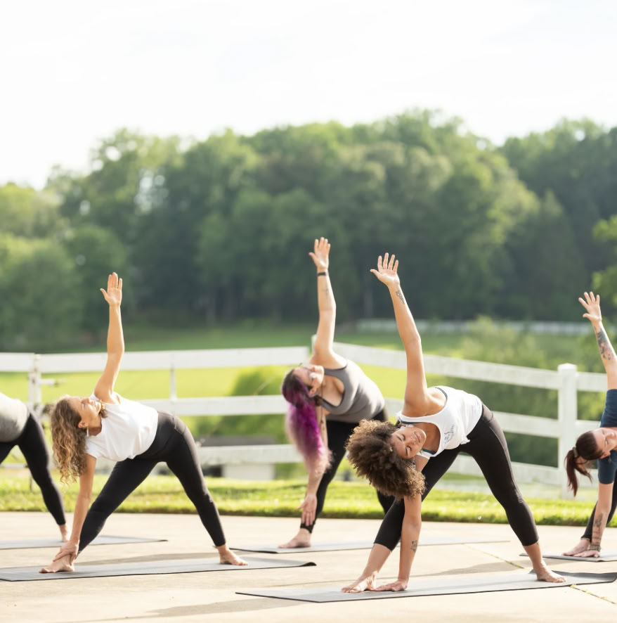 Saturday Sunrise Yoga Flow with Kelly Flowers — The Horse Shoe Farm Boutique Resort near Asheville, NC | Dining & Spa
