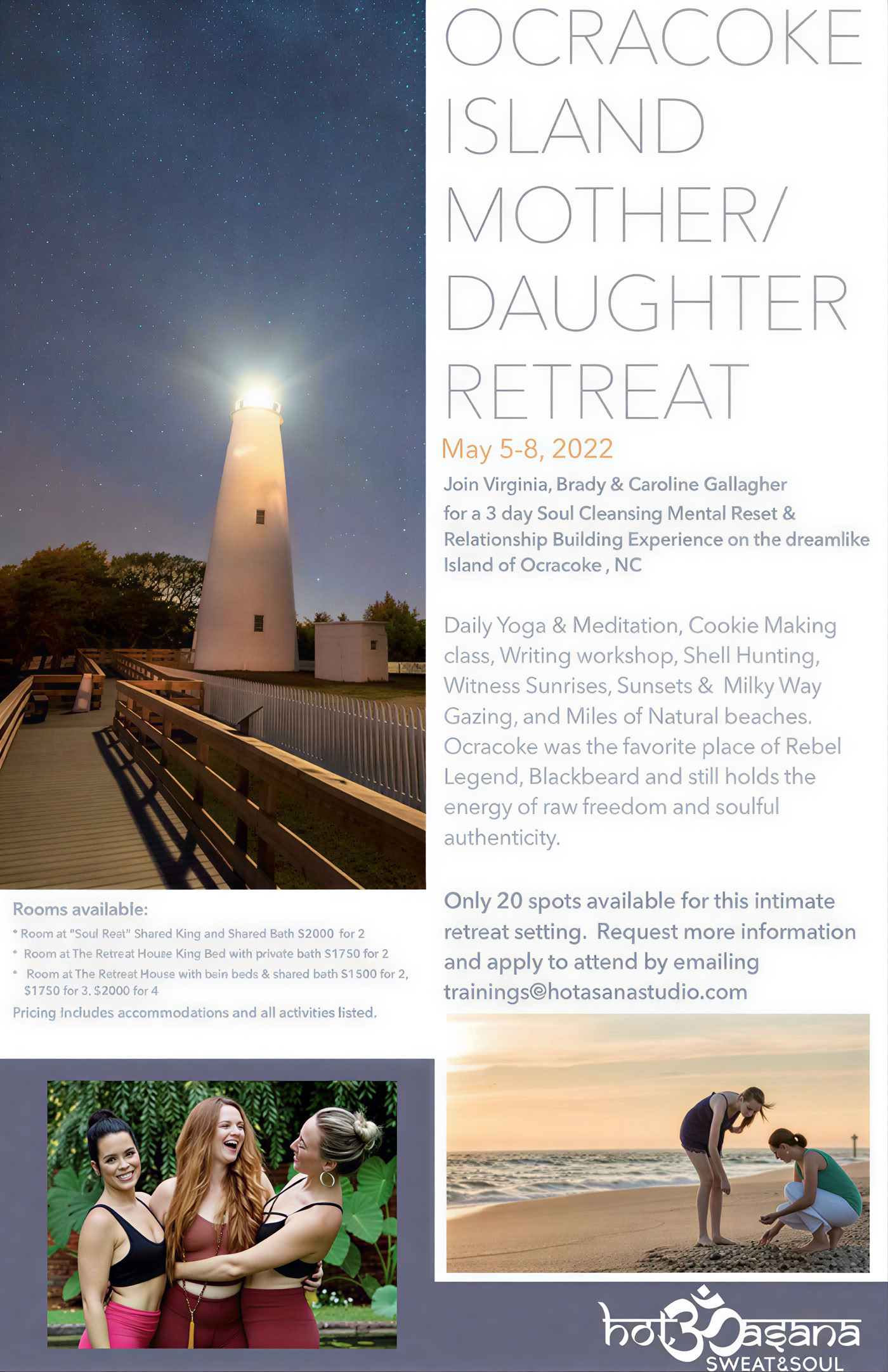 Women's Retreat on Ocracoke Island with Dr. Jen Reid , Virginia Gallagher & Savana Harwood