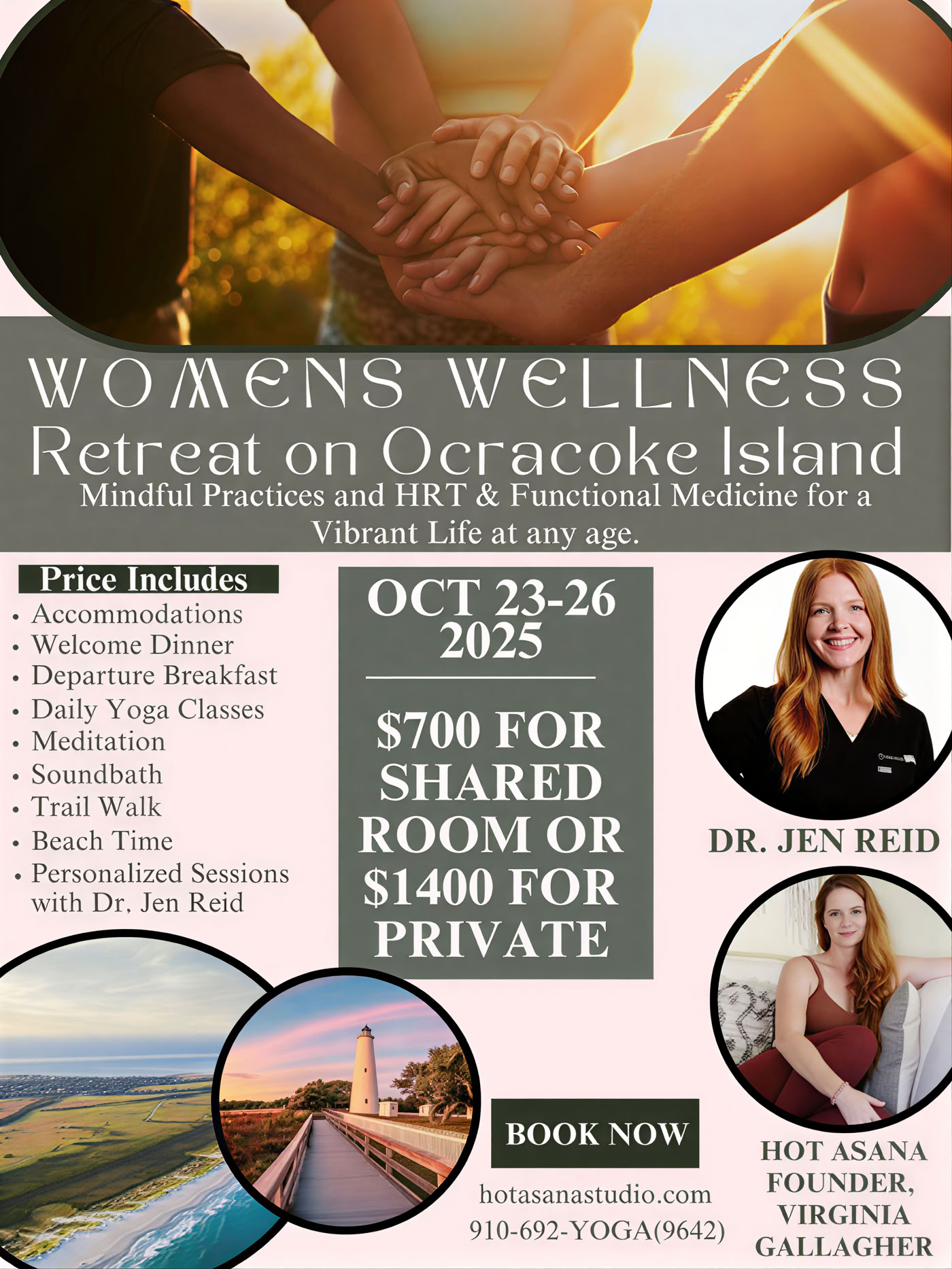 Women's Retreat on Ocracoke Island with Dr. Jen Reid , Virginia Gallagher & Savana Harwood