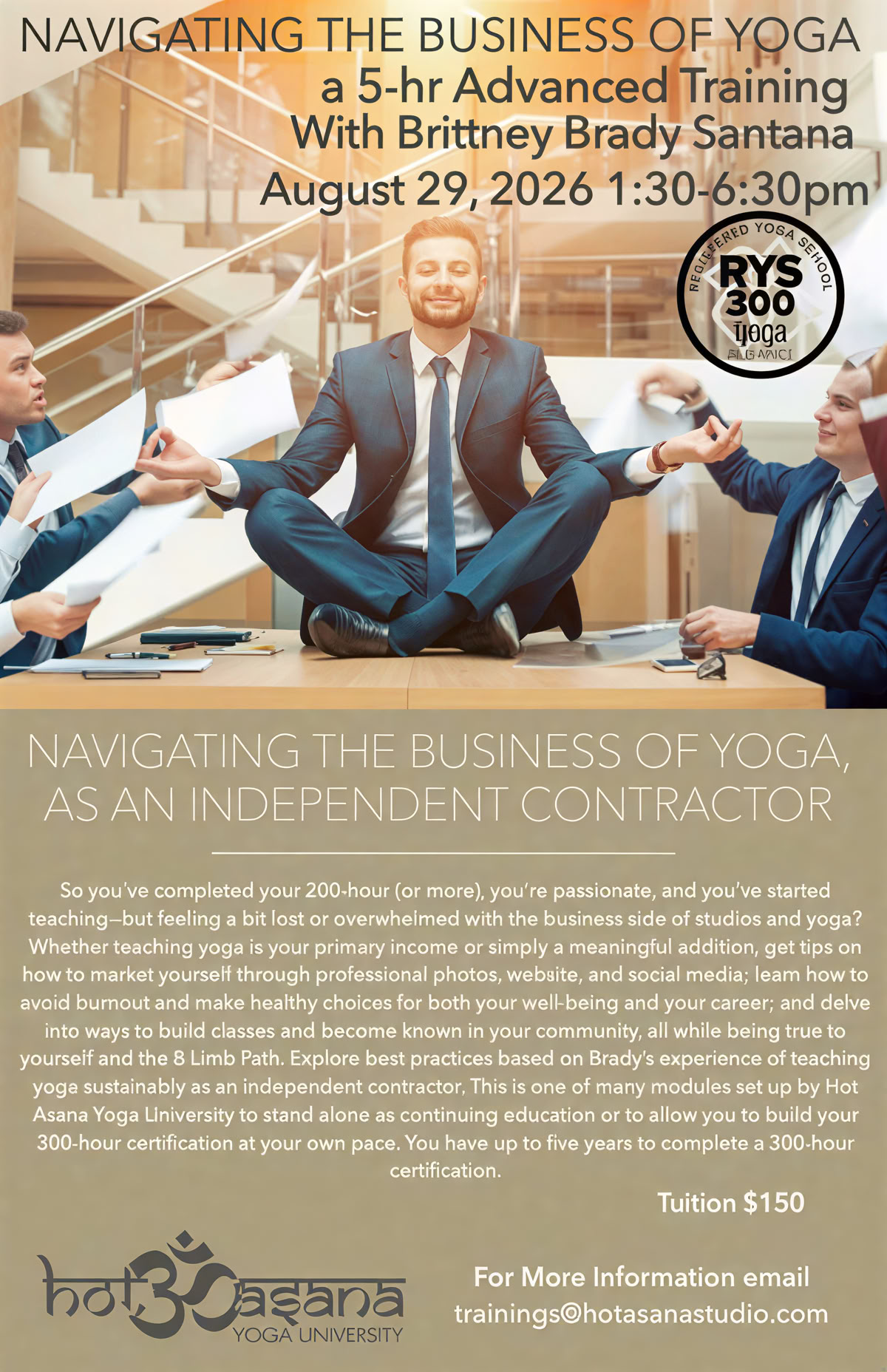 5 Hours | Navigating the Business of Yoga as an Independent Contractor
