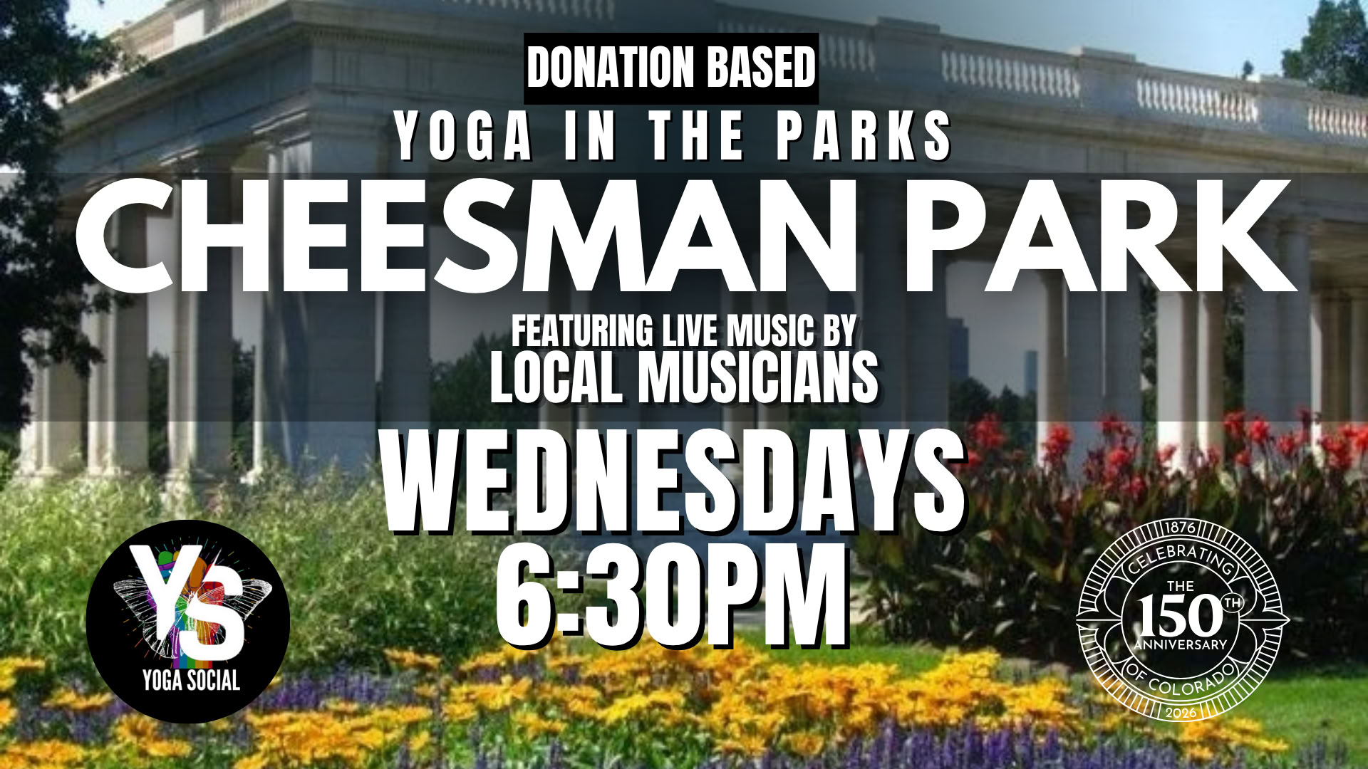 Sunset Yoga in the Park with Live Music at Cheesman Park