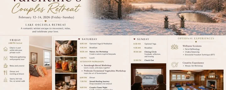 Valentine’s Couples Retreat — Lake Osceola Retreat