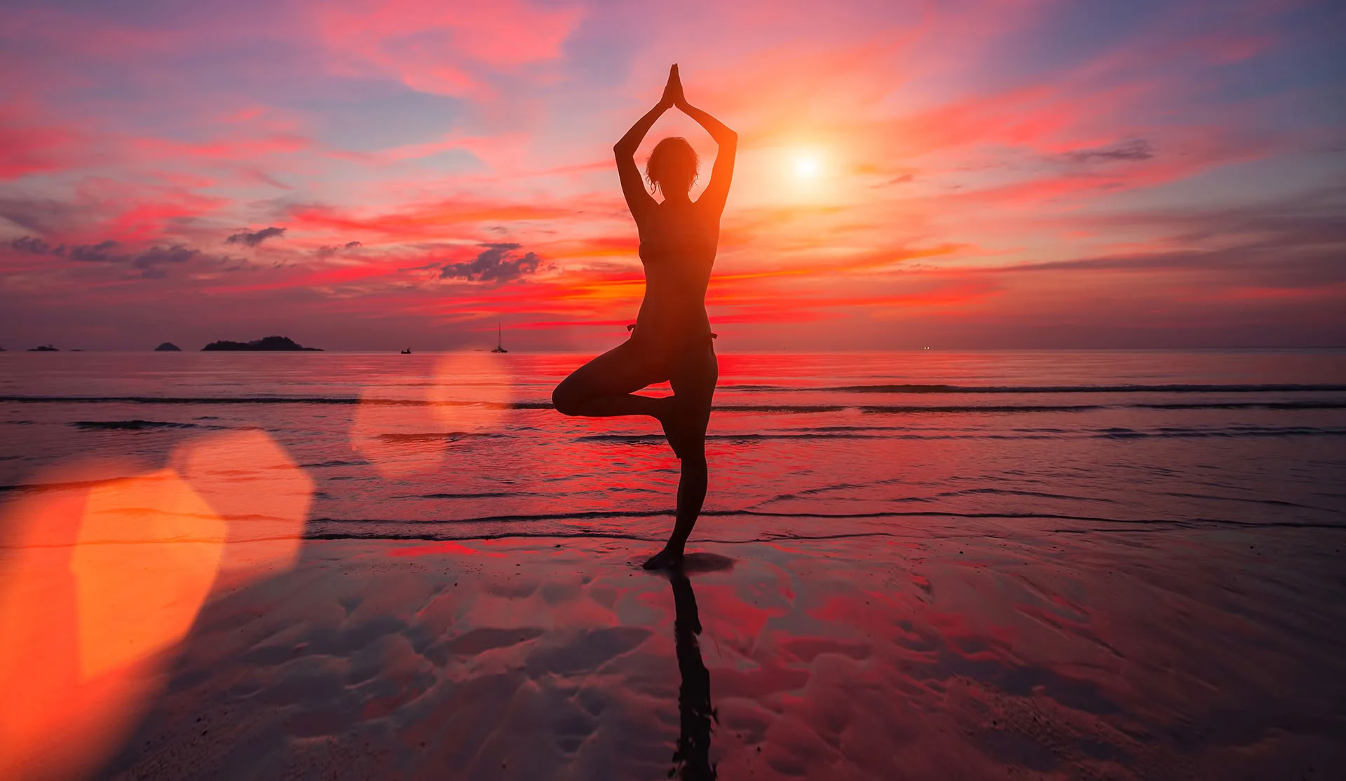 Yoga on the beach