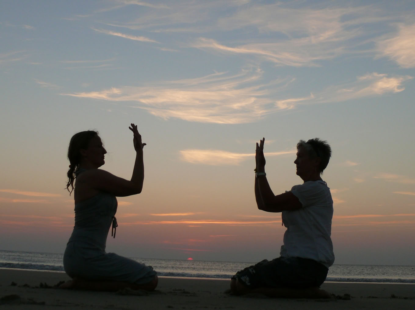 Beach yoga