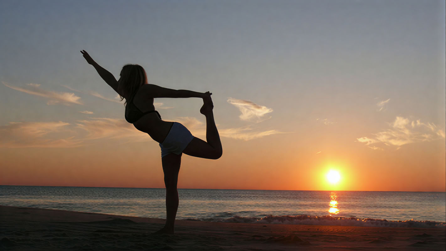 Beach yoga