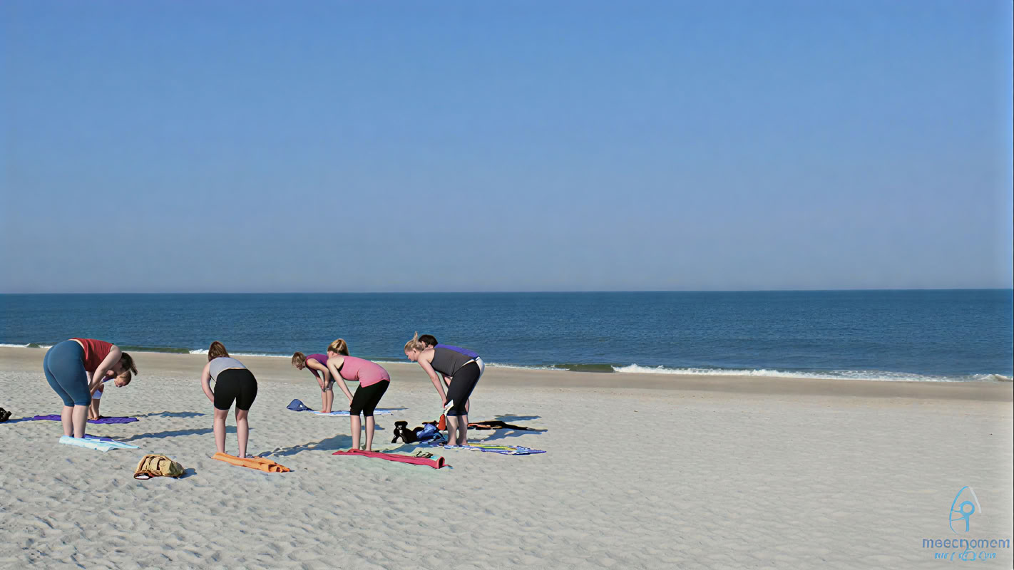 Beach yoga