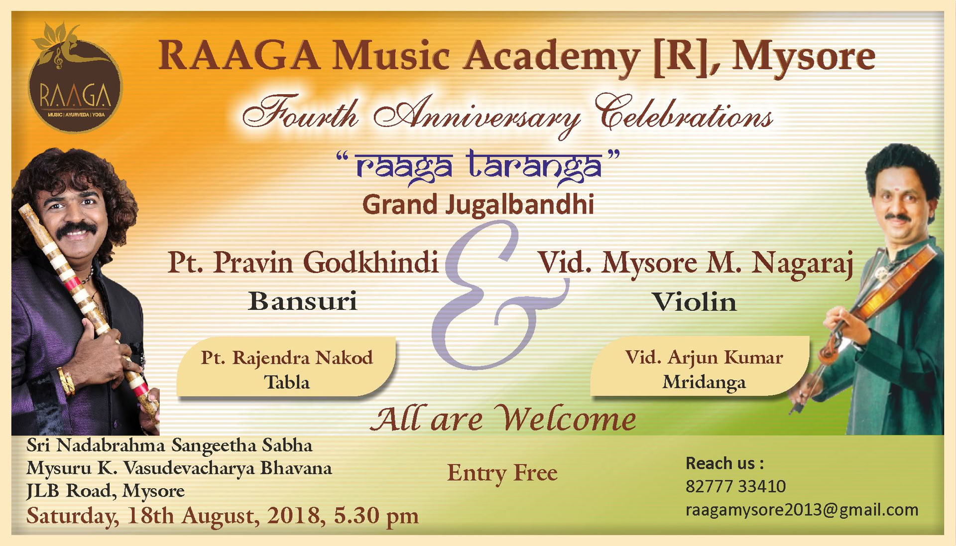 RAAGA's Fourth Anniversary Celebrations.