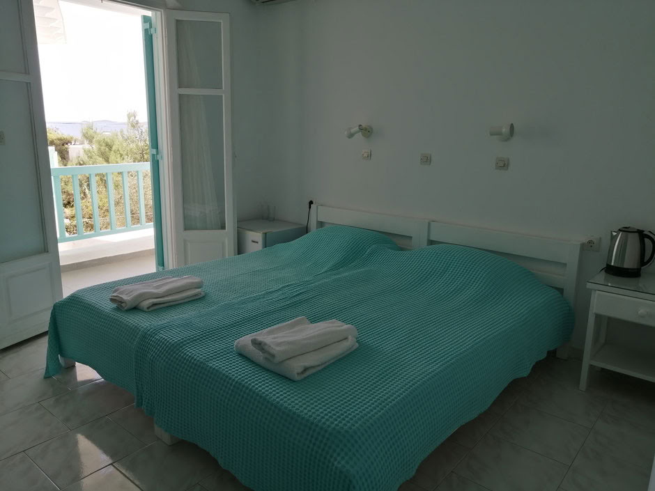 Room with balcony sea view